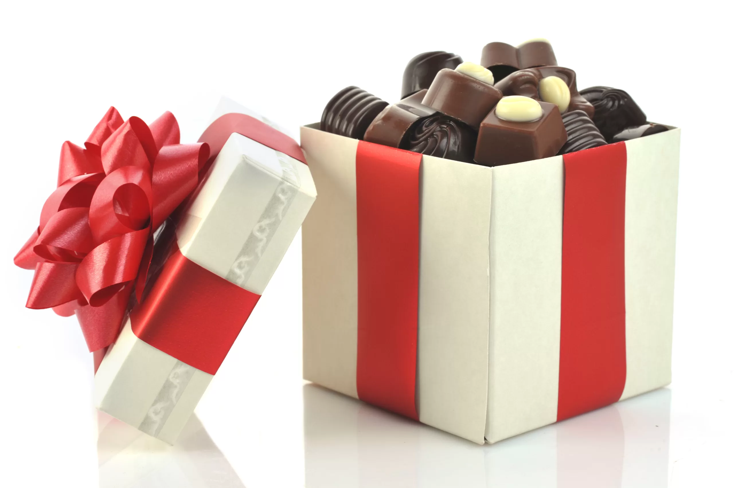 A beautiful gift box filled with chocolates