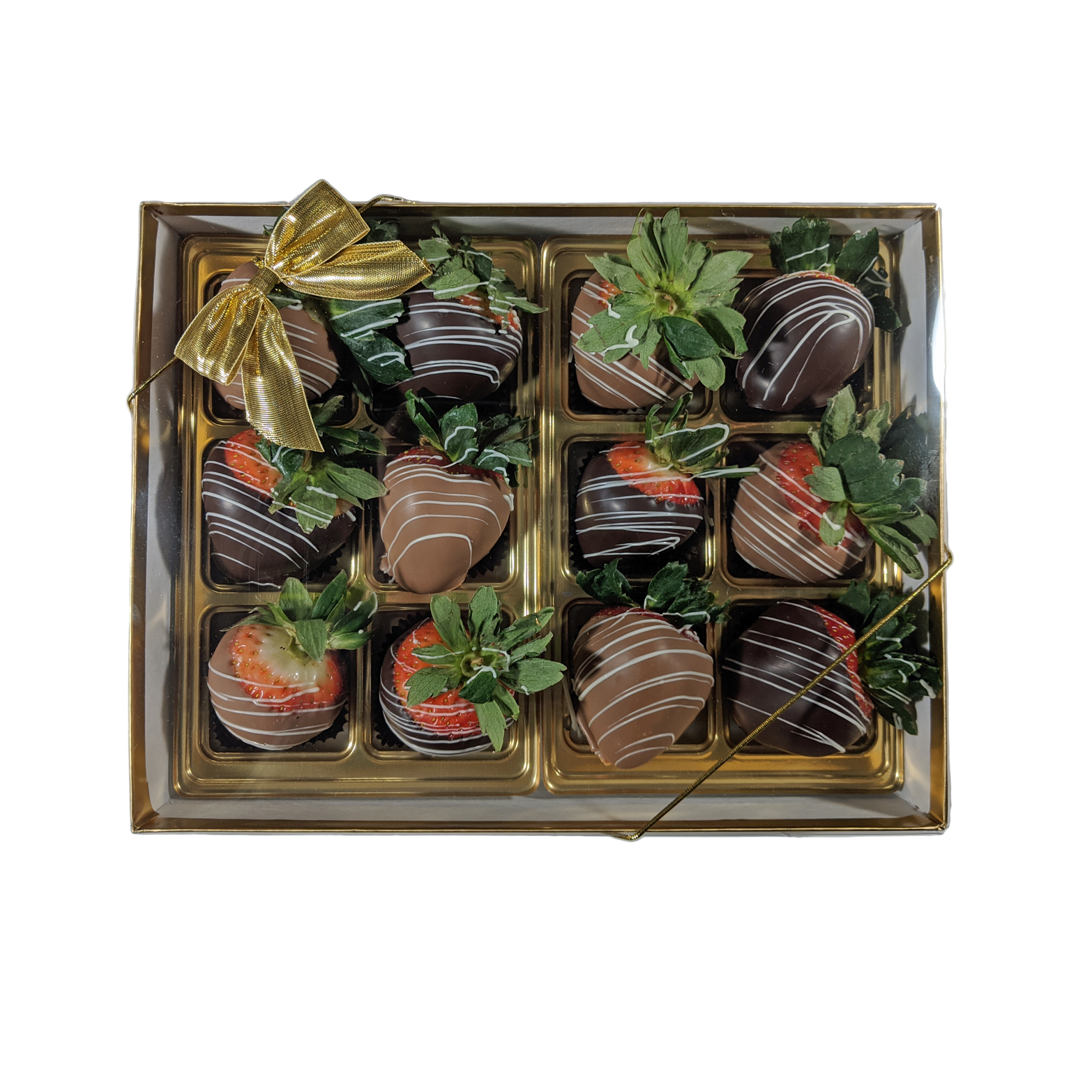 Box of chocolate-dipped strawberries